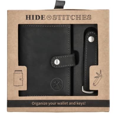 Πορτοφόλι Safety Wallet Hide & Stitches Μαύρο (20208-001)